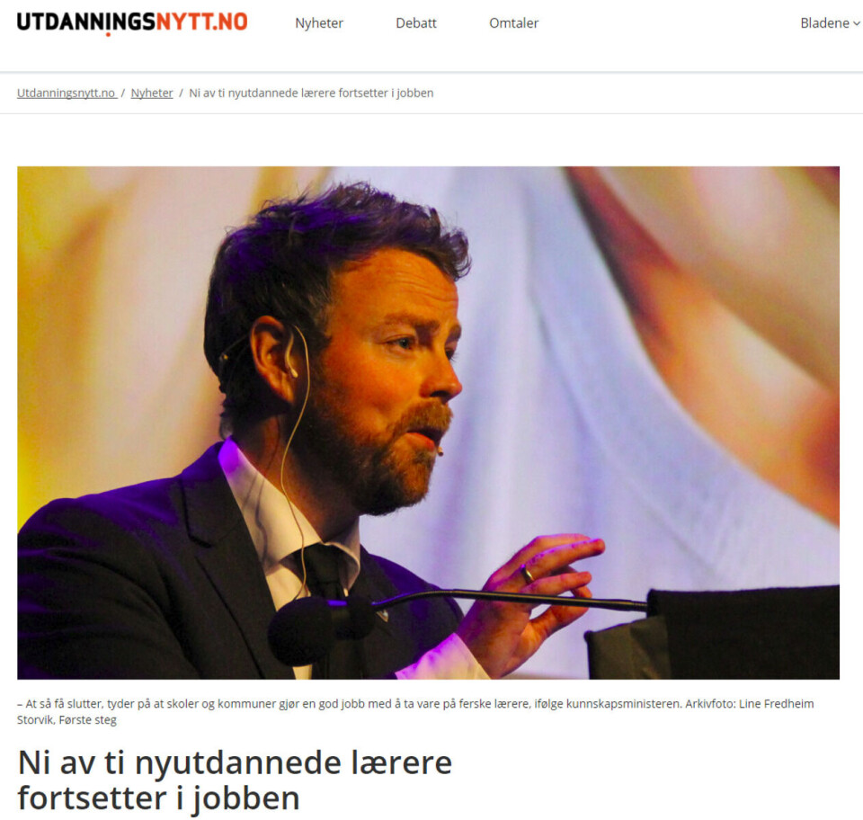 Utdanningsnytt.no var de eneste som fikk med seg den første pressemeldingen fra Kunnskapsdepartementet.