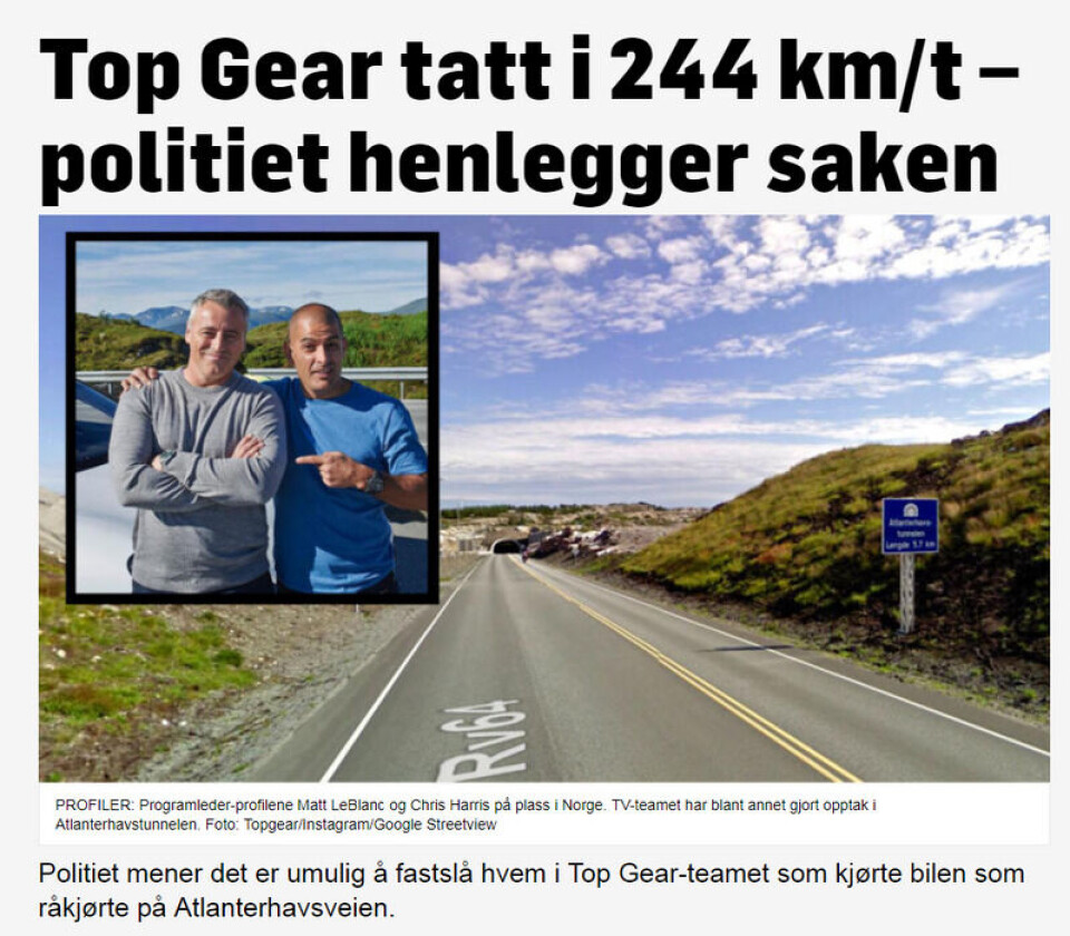 Skjermdump fra tv2.no.