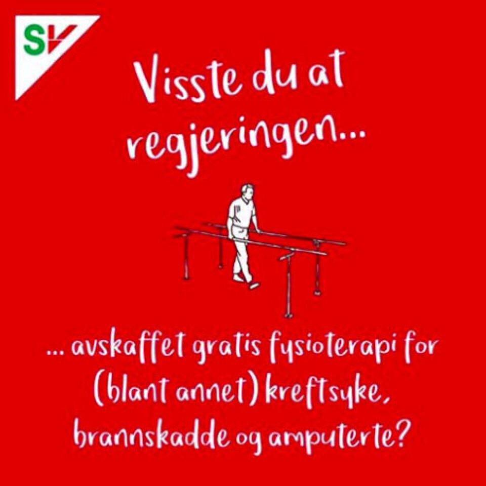 Fra SVs Facebook-side. Fra SVs Facebook-side.