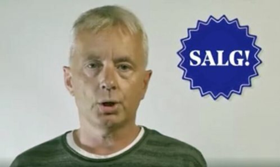 Knut Storberget i Ap's video om nei til salg av Norge. Ap/Facebook Knut Storberget i Ap's video om nei til salg av Norge.