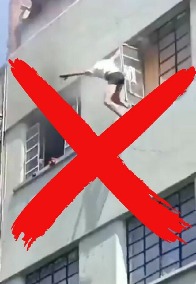 Denne videoen blir spredt i sosiale medier som om det skal vise Liam Payne falle i døden. Skjermdump: X hovedbilde