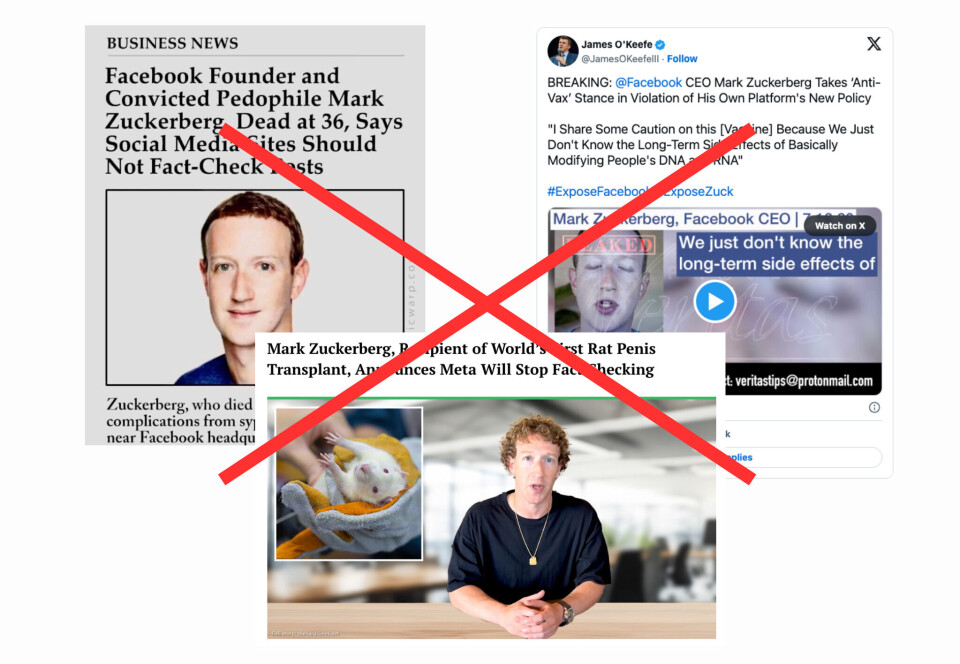 Dømt overgriper, transplantert rottepenis, vaksineskepsis og død – Mark Zuckerberg er nok en gang et mål for falske nyheter.