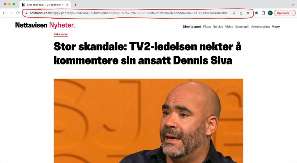 Hvis man ser på linken ser man ganske tydelig at dette ikke er en sak fra Nettavisen.no