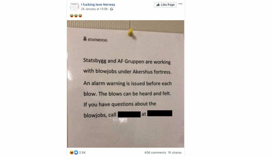 Faktisk.nos sladding.