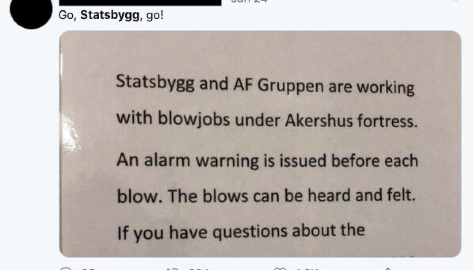 Statsbyggs «blowjob»-plakat var intern spøk