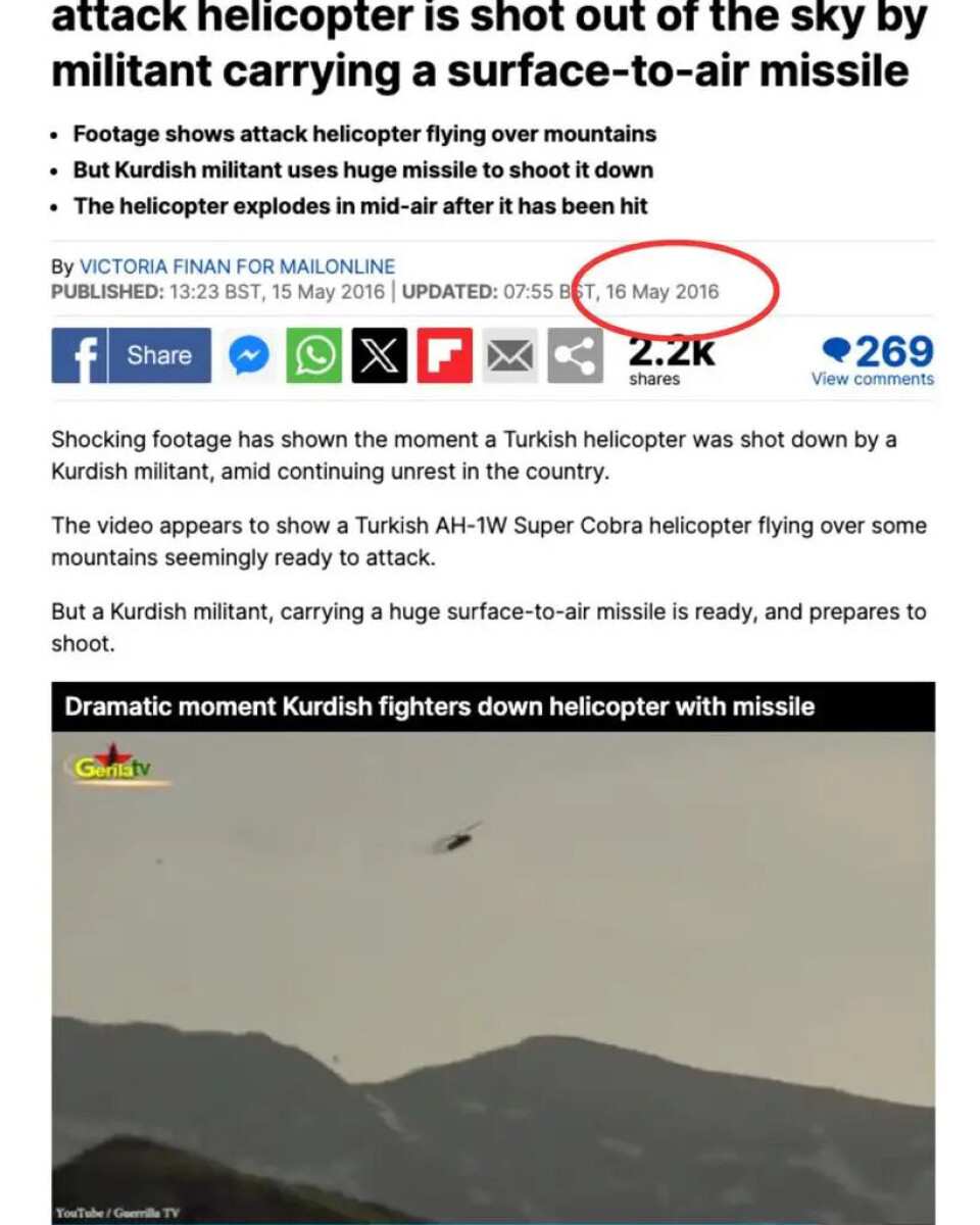 Slik ser artikkelen ut hos Daily Mail.