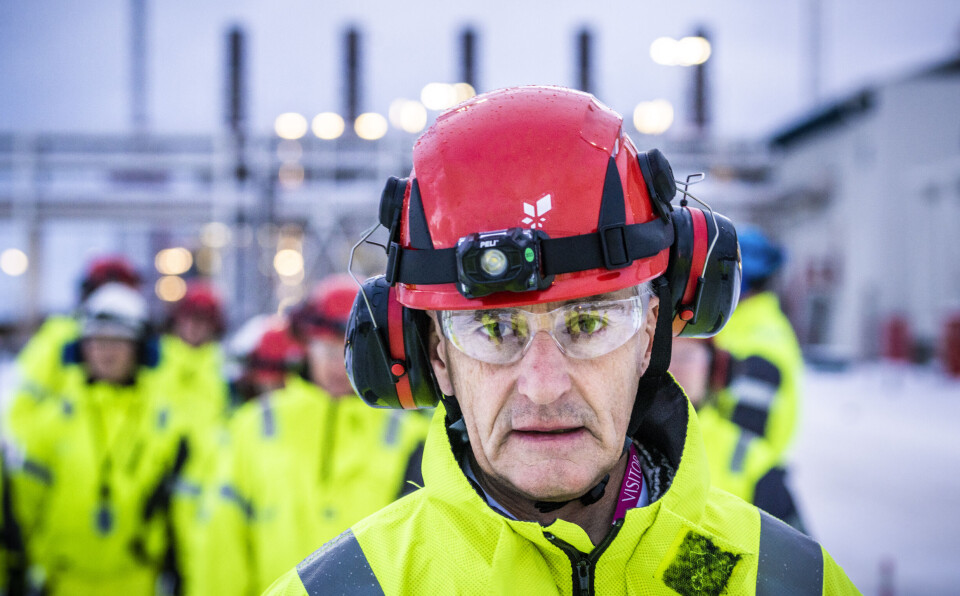 Statsminister Jonas Gahr Støre (Ap) på Equinors anlegg på Melkøya utenfor Hammerfest i 2023. Vil han kjøre på videre, til tross for stor politisk motstand på Stortinget?