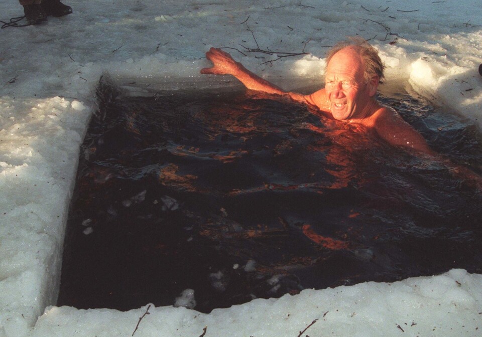 Bjørn Norlie var en av veteranene i det norske isbadebiljøet. Han var førstemann uti under nyttårsbadet i 1997.