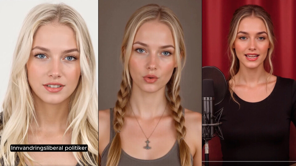 Det norske nyhetsankeret varierer litt i utseende i de forskjellige videoene.