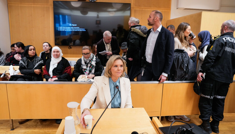 Partileder Sylvi Listhaug (Frp) under rettssaken i Oslo tingrett 25. februar.