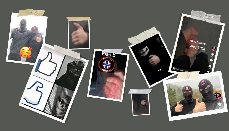 Vi har funnet en rekke eksempler på bøyd tommel i innholdet som spres på TikTok.