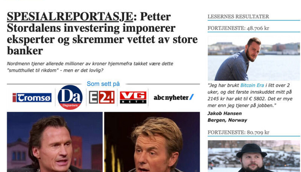 Den falske artikkelen kan de ut som en Dagbladet-reportasje, men nettadressen avslører at du er på nettstedet Simple-norway.club. Alt er svindel.