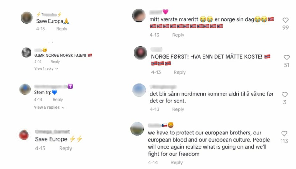 Her er noen få av de over 14 000 kommentarene.