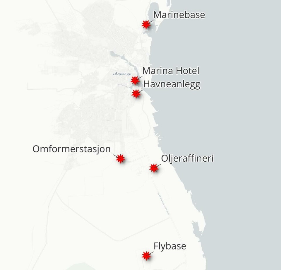 RSF angrep infrastruktur i Port Sudan med stor presisjon.