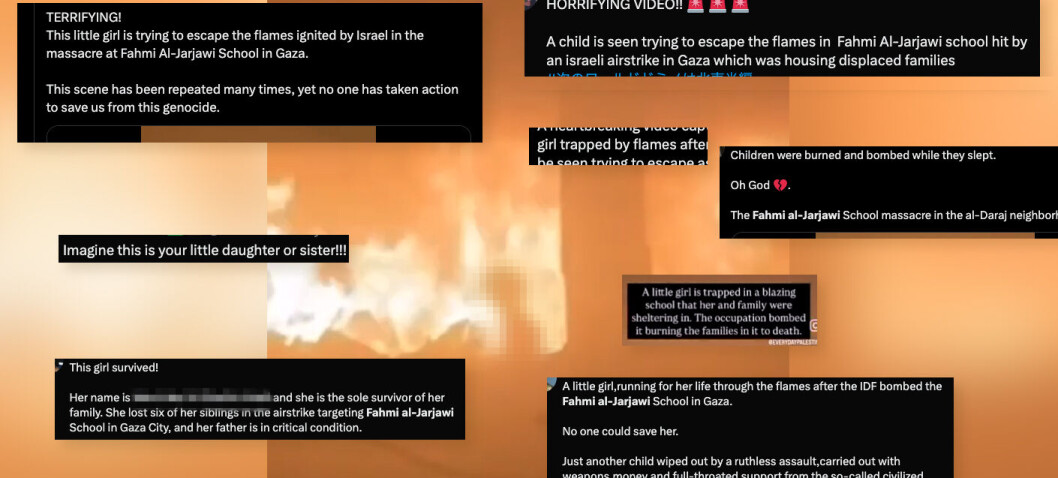 Faktisk.no verifiserer viral video fra Gaza-skoleangrep