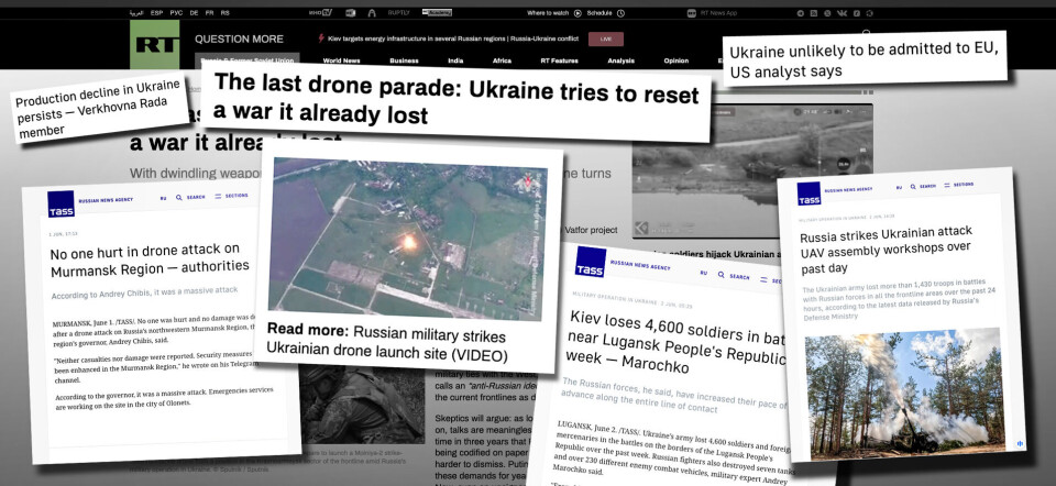 Russiske medier maler et bilde av Ukraina som tapende, svak og underlegen motstander i den pågående krigen.