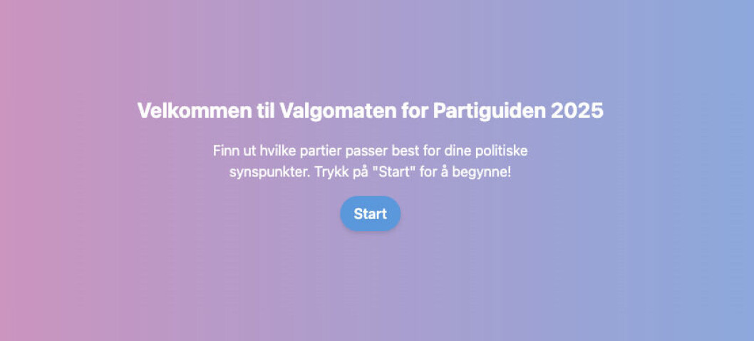 Partikandidat står bak anonym valgomat Partiguiden