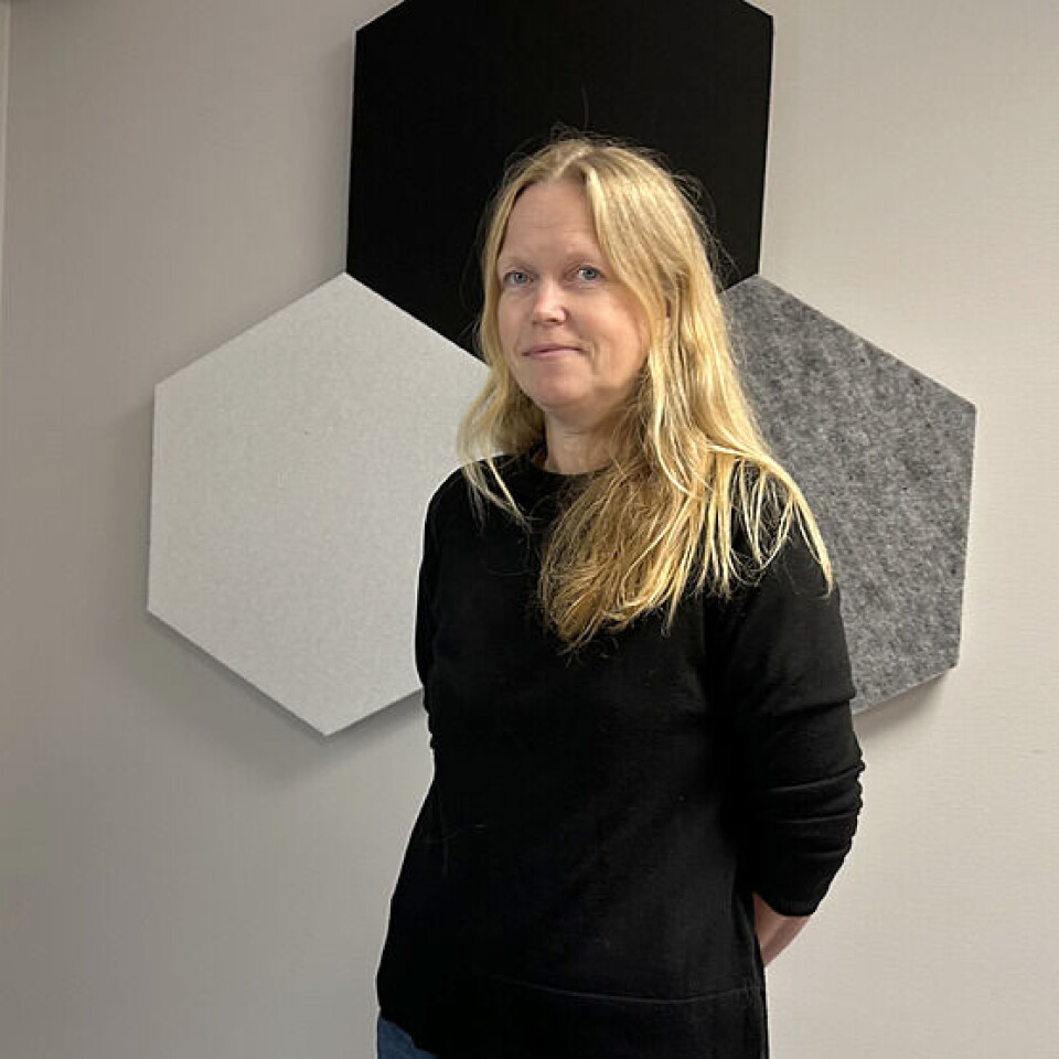 Silje Skuland er forskar ved Sifo. Silje Skuland er forsker ved Forbruksforskningsinstituttet SIFO. Hun står foran en vegg med lyddemping