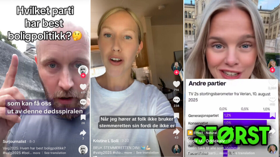 TikTok-kontoene til Jo Skårderud, Kristine L. Solli (Ap) og Gyda Oddekalv (Gp) er blant dem som får aller mest støtte og motstand i sine kommentarfelt.