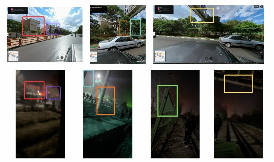 Ved å sammenligne bilder fra videoen med Google Maps, har vi funnet at det er stor sannsynlighet at den er filmet i Vakilabad-avenyen i Mashhad.