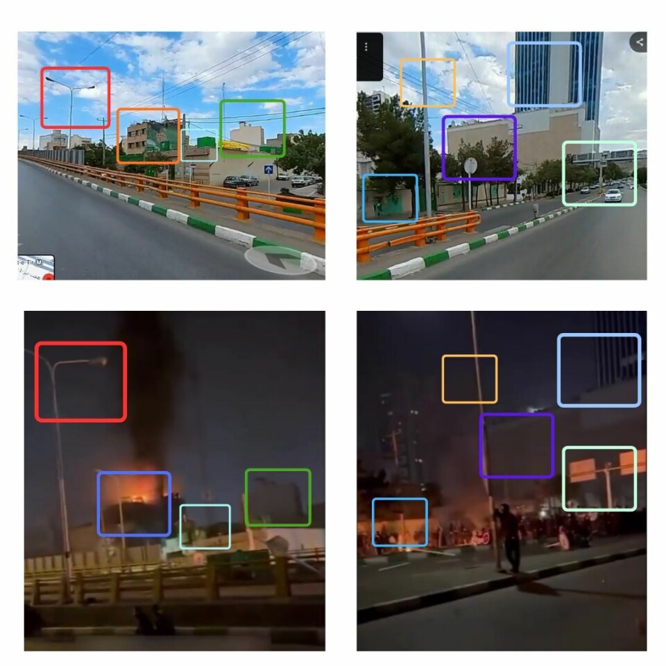 Denne videoen ble publisert på Telegram 27. januar 2026 og skal vise skyting fra et tak i nærheten av Haft Tir politistasjon.